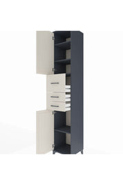 Hyperion Dolap 4 Raflı 3 Çekmeceli 2 Kapaklı 44x44x243 Antrasit-Aytaşı