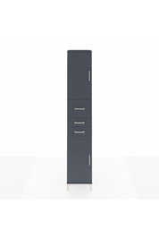 Hyperion Dolap 4 Raflı 3 Çekmeceli 2 Kapaklı 44x44x243 Antrasit-Antrasit