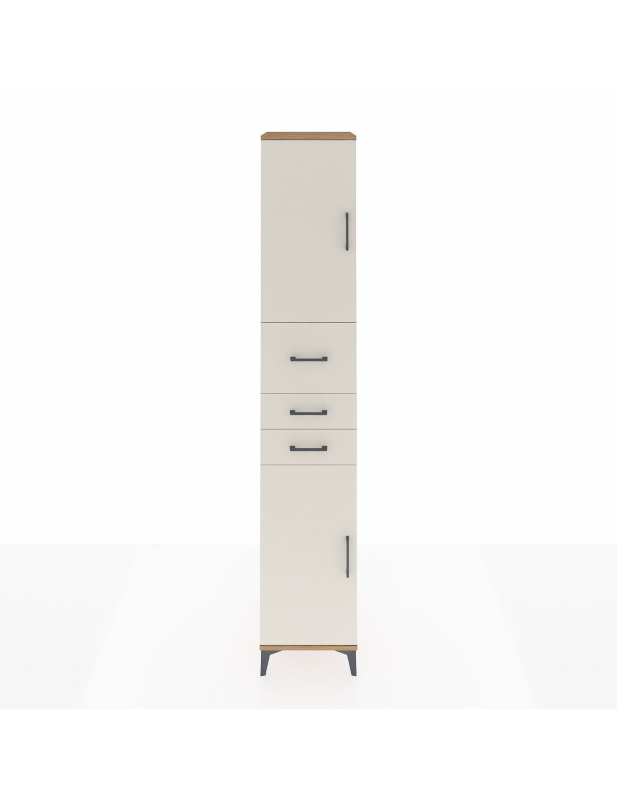 Hyperion Dolap 4 Raflı 3 Çekmeceli 2 Kapaklı 44x44x243 Çam-Aytaşı