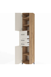 Hyperion Dolap 4 Raflı 3 Çekmeceli 2 Kapaklı 44x44x243 Çam-Aytaşı