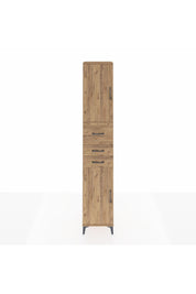 Hyperion Dolap 4 Raflı 3 Çekmeceli 2 Kapaklı 44x44x243 Çam-Çam