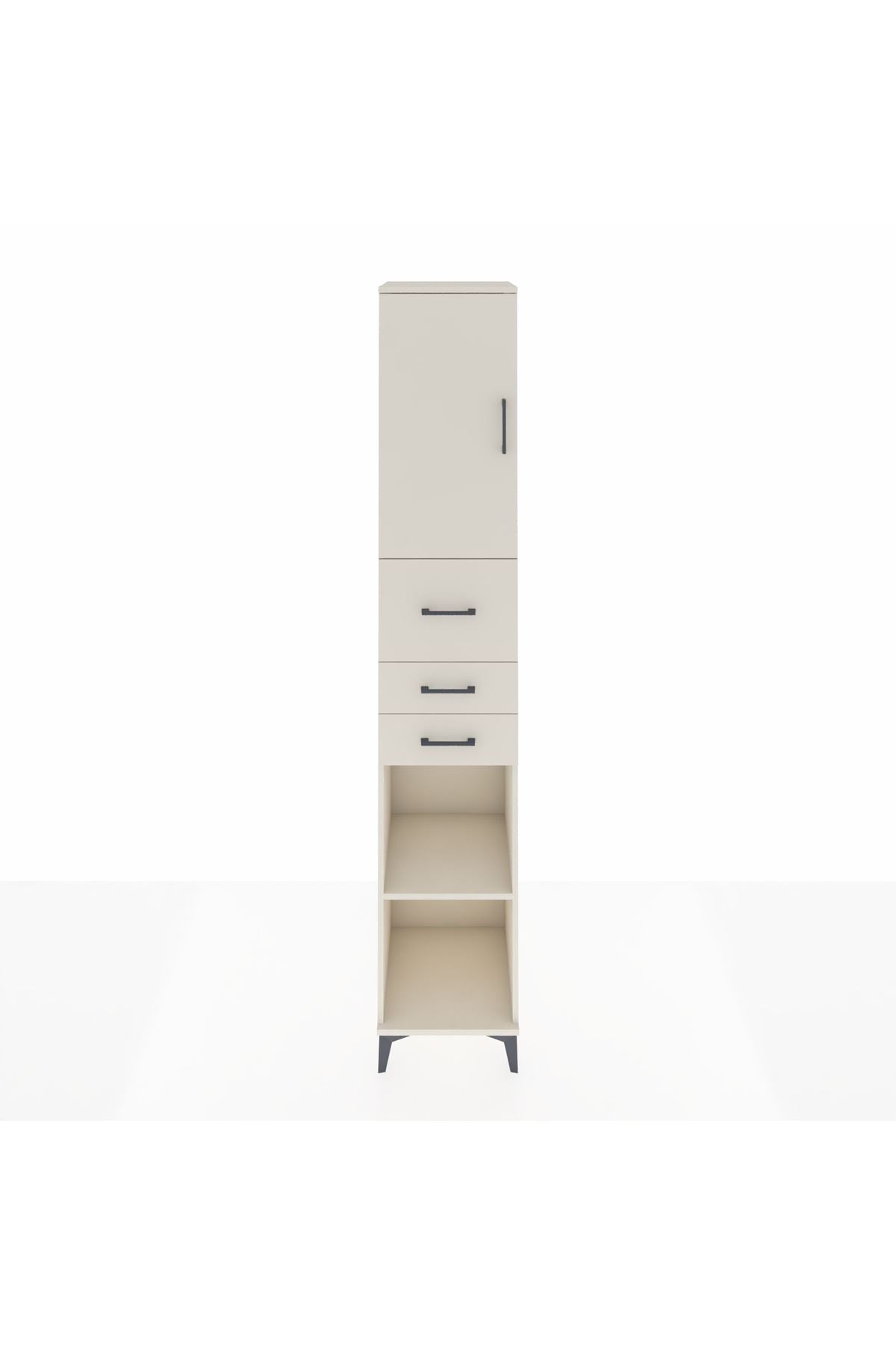 Hyperion Dolap 4 Raflı 3 Çekmeceli Tek Kapaklı 44x44x243 Aytaşı-Aytaşı