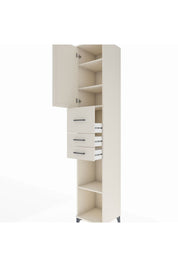 Hyperion Dolap 4 Raflı 3 Çekmeceli Tek Kapaklı 44x44x243 Aytaşı-Aytaşı