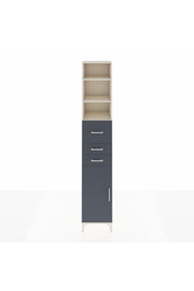 Hyperion Dolap 4 Raflı 3 Çekmeceli Tek Kapaklı 44x44x243 Aytaşı-Antrasit