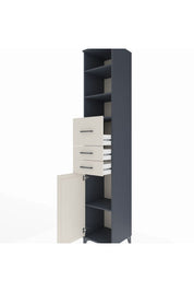 Hyperion Dolap 4 Raflı 3 Çekmeceli Tek Kapaklı 44x44x243 Antrasit-Aytaşı