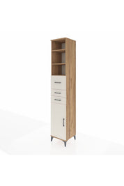 Hyperion Dolap 4 Raflı 3 Çekmeceli Tek Kapaklı 44x44x243 Çam-Aytaşı