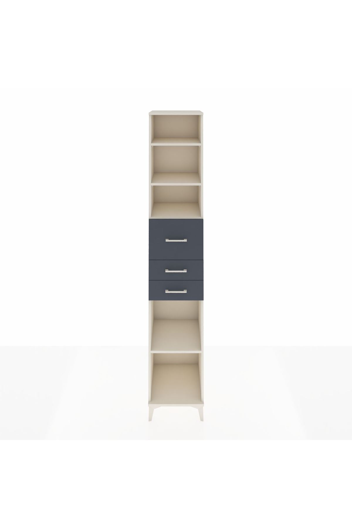 Hyperion Dolap 4 Raflı 3 Çekmeceli 44x44x243 Aytaşı-Antrasit