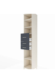 Hyperion Dolap 4 Raflı 3 Çekmeceli 44x44x243 Aytaşı-Antrasit