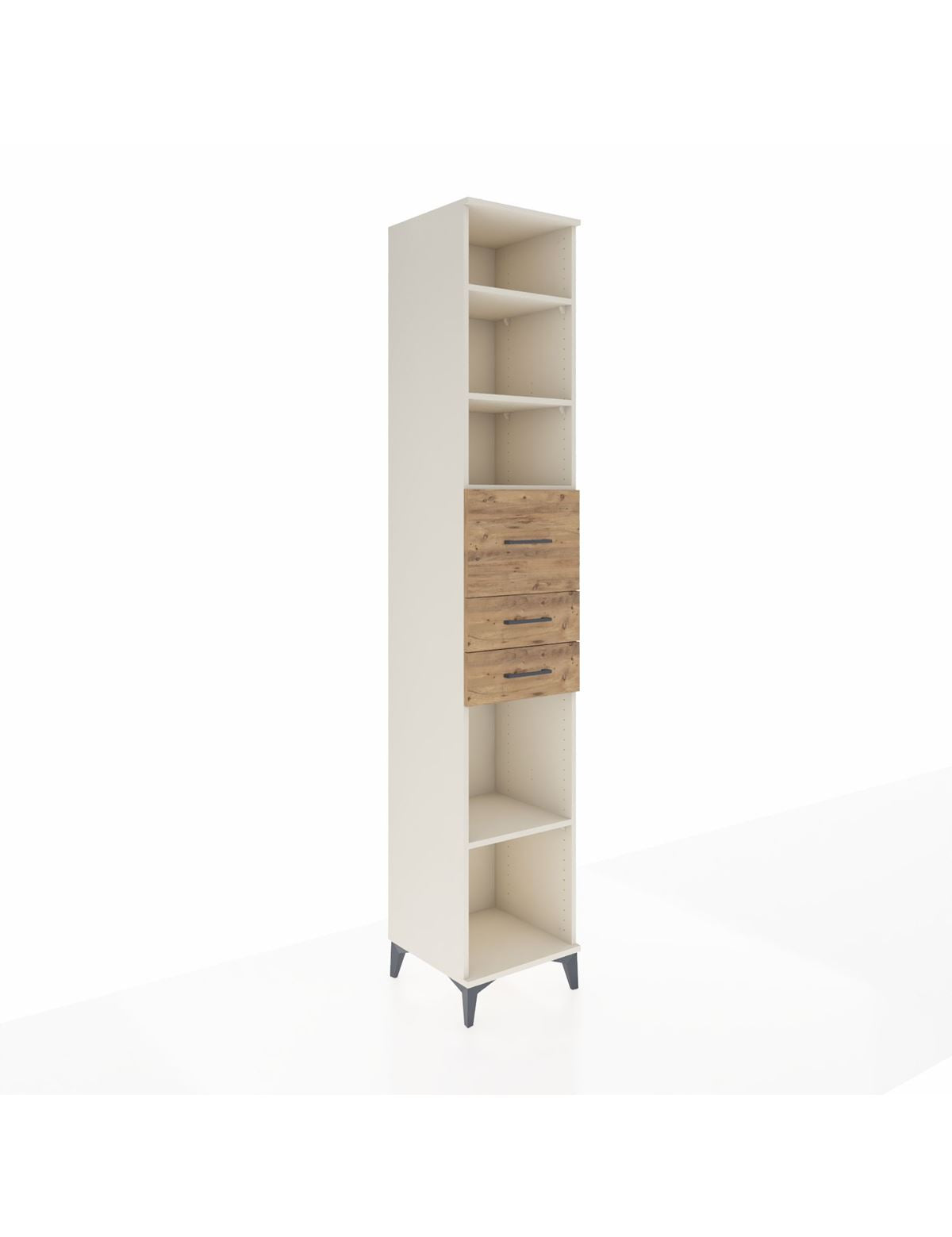 Hyperion Dolap 4 Raflı 3 Çekmeceli 44x44x243 Aytaşı-Çam