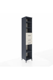 Hyperion Dolap 4 Raflı 3 Çekmeceli 44x44x243 Antrasit-Aytaşı