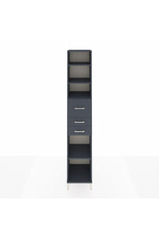 Hyperion Dolap 4 Raflı 3 Çekmeceli 44x44x243 Antrasit-Antrasit