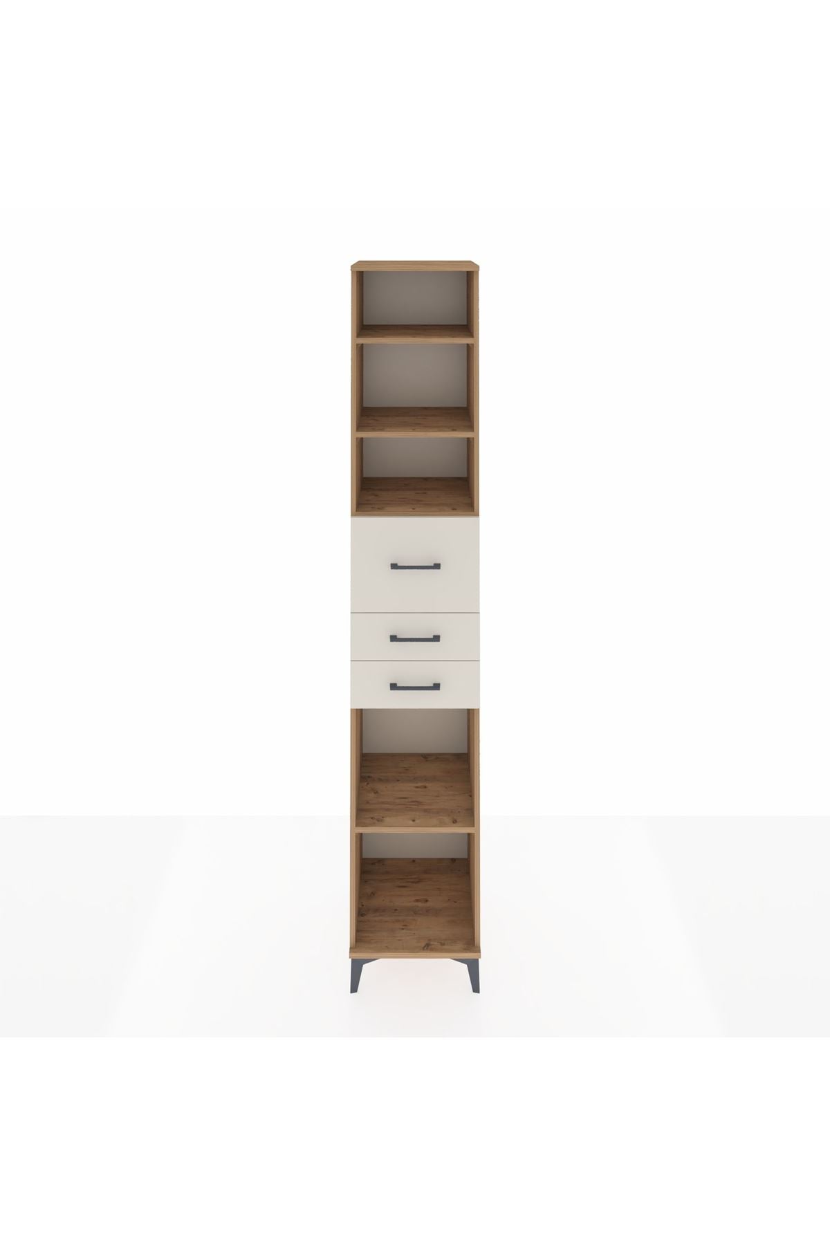 Hyperion Dolap 4 Raflı 3 Çekmeceli 44x44x243 Çam-Aytaşı