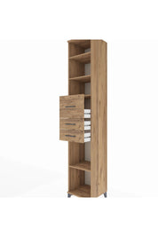 Hyperion Dolap 4 Raflı 3 Çekmeceli 44x44x243 Çam-Çam