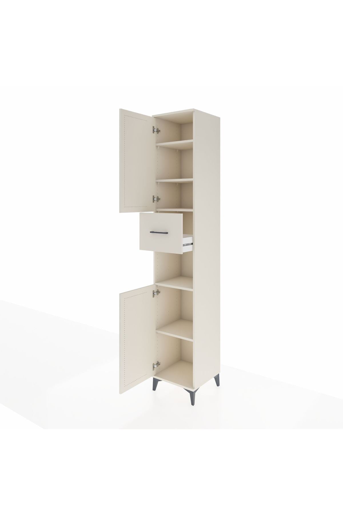 Hyperion Dolap 5 Raflı Tek Çekmeceli 2 Kapaklı 44x44x243 Aytaşı-Aytaşı