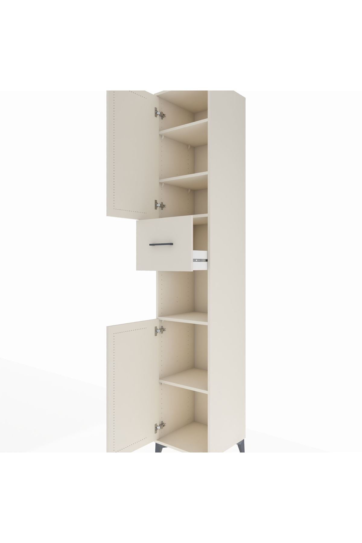 Hyperion Dolap 5 Raflı Tek Çekmeceli 2 Kapaklı 44x44x243 Aytaşı-Aytaşı