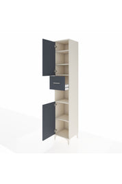 Hyperion Dolap 5 Raflı Tek Çekmeceli 2 Kapaklı 44x44x243 Aytaşı-Antrasit