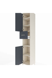 Hyperion Dolap 5 Raflı Tek Çekmeceli 2 Kapaklı 44x44x243 Aytaşı-Antrasit