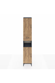 Hyperion Dolap 5 Raflı Tek Çekmeceli 2 Kapaklı 44x44x243 Antrasit-Çam