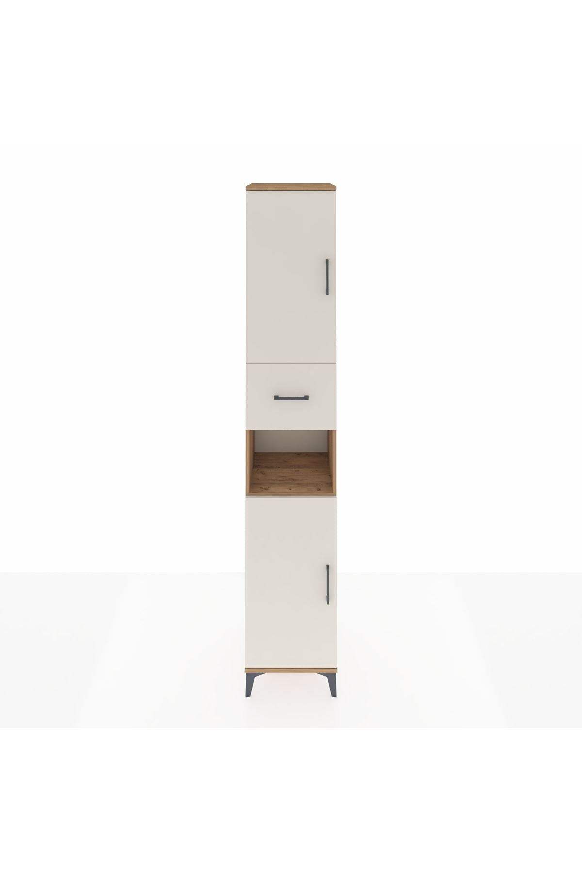 Hyperion Dolap 5 Raflı Tek Çekmeceli 2 Kapaklı 44x44x243 Çam-Aytaşı