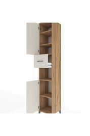 Hyperion Dolap 5 Raflı Tek Çekmeceli 2 Kapaklı 44x44x243 Çam-Aytaşı