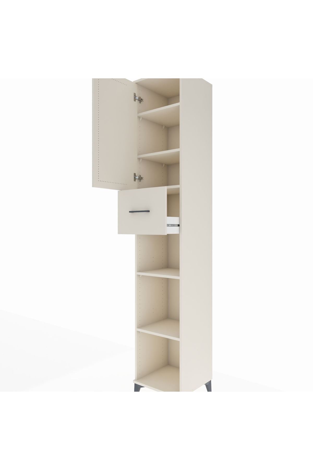 Hyperion Dolap 5 Raflı Tek Çekmeceli Tek Kapaklı 44x44x243 Aytaşı-Aytaşı