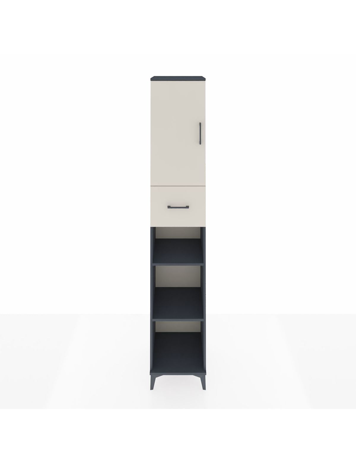 Hyperion Dolap 5 Raflı Tek Çekmeceli Tek Kapaklı 44x44x243 Antrasit-Aytaşı