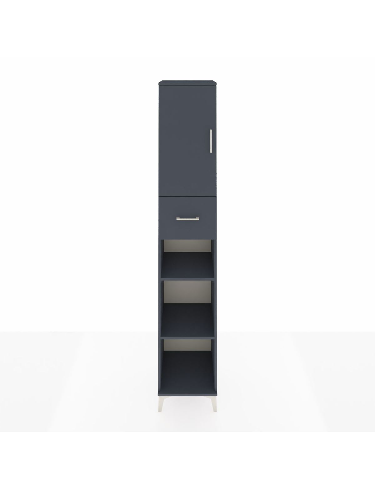 Hyperion Dolap 5 Raflı Tek Çekmeceli Tek Kapaklı 44x44x243 Antrasit-Antrasit