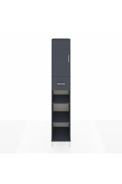 Hyperion Dolap 5 Raflı Tek Çekmeceli Tek Kapaklı 44x44x243 Antrasit-Antrasit