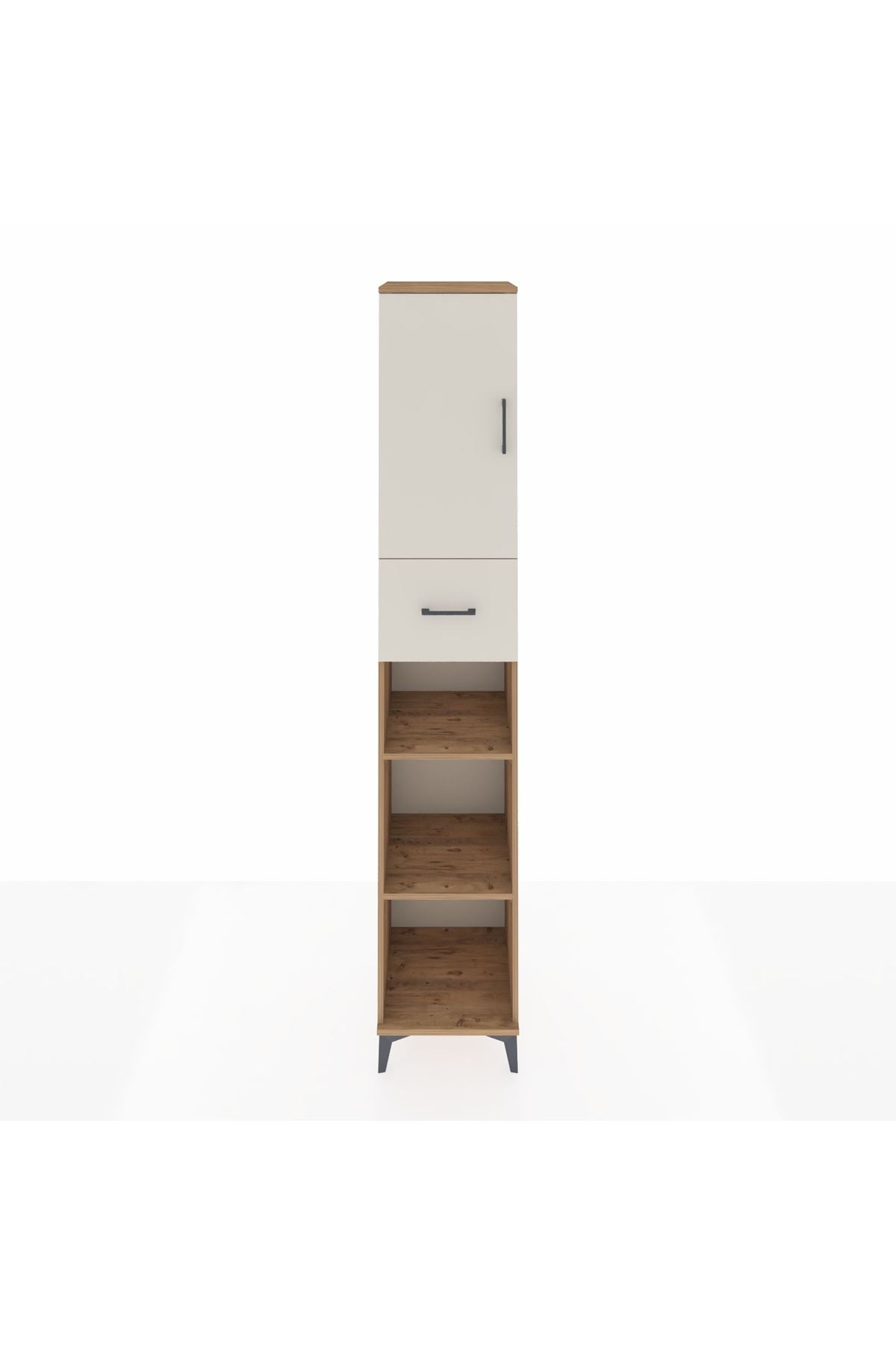 Hyperion Dolap 5 Raflı Tek Çekmeceli Tek Kapaklı 44x44x243 Çam-Aytaşı