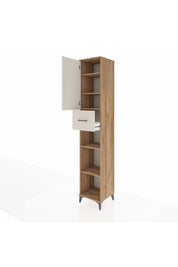 Hyperion Dolap 5 Raflı Tek Çekmeceli Tek Kapaklı 44x44x243 Çam-Aytaşı