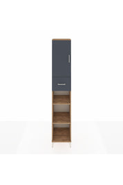 Hyperion Dolap 5 Raflı Tek Çekmeceli Tek Kapaklı 44x44x243 Çam-Antrasit