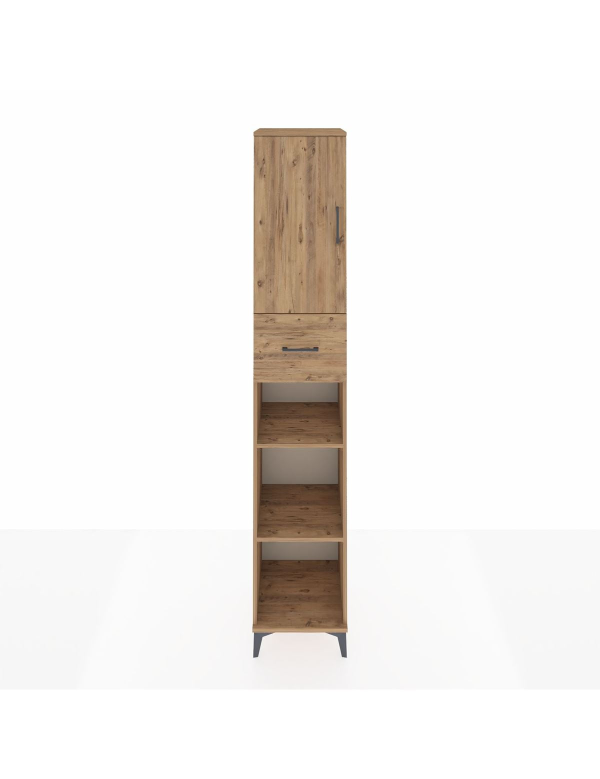 Hyperion Dolap 5 Raflı Tek Çekmeceli Tek Kapaklı 44x44x243 Çam-Çam