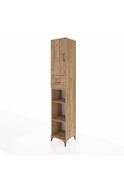 Hyperion Dolap 5 Raflı Tek Çekmeceli Tek Kapaklı 44x44x243 Çam-Çam