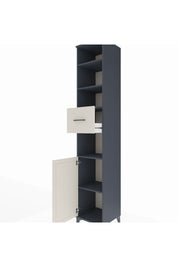 Hyperion Dolap 5 Raflı Tek Çekmeceli Tek Kapaklı 44x44x243 Antrasit-Aytaşı