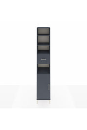 Hyperion Dolap 5 Raflı Tek Çekmeceli Tek Kapaklı 44x44x243 Antrasit-Antrasit