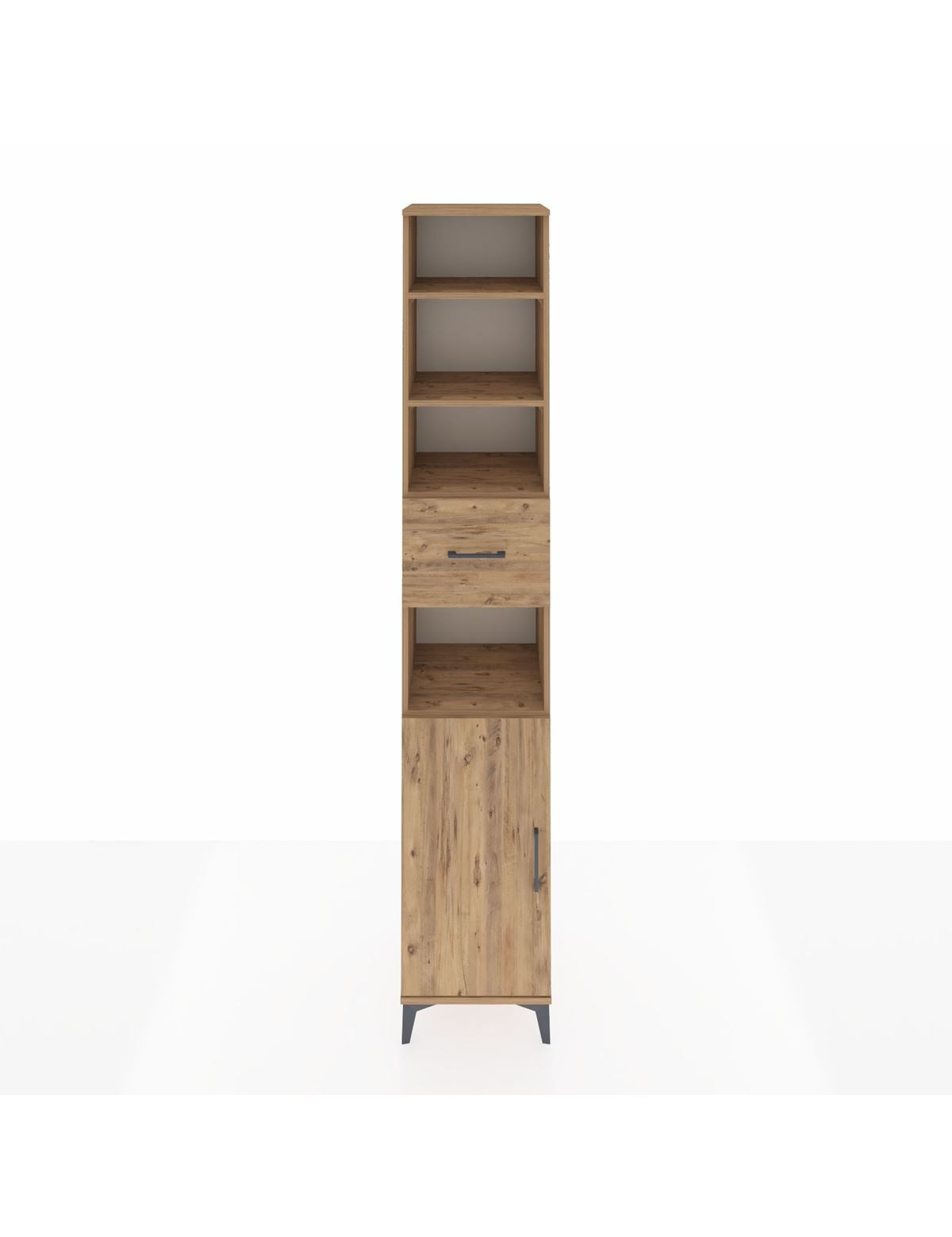 Hyperion Dolap 5 Raflı Tek Çekmeceli Tek Kapaklı 44x44x243 Çam-Çam