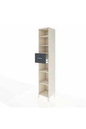 Hyperion Dolap 5 Raflı Tek Çekmeceli 44x44x243 Aytaşı-Antrasit