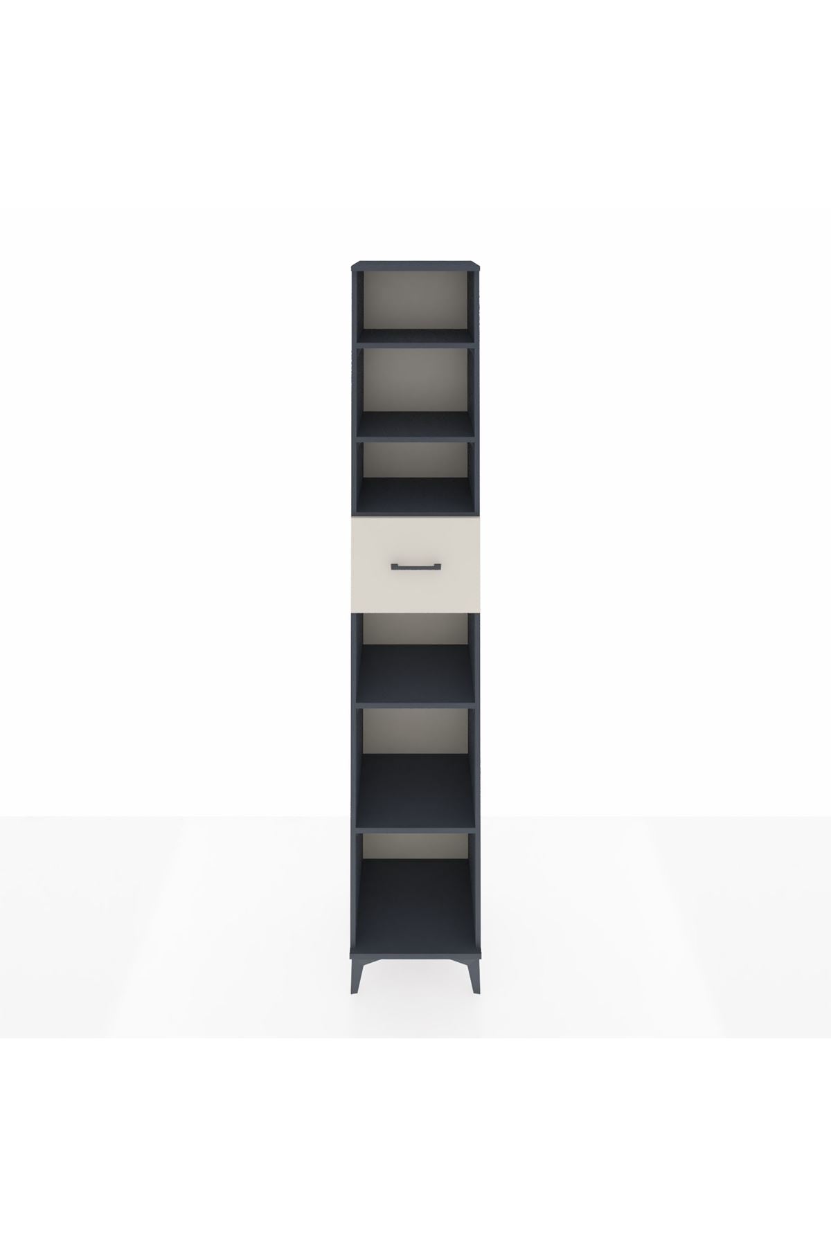 Hyperion Dolap 5 Raflı Tek Çekmeceli 44x44x243 Antrasit-Aytaşı