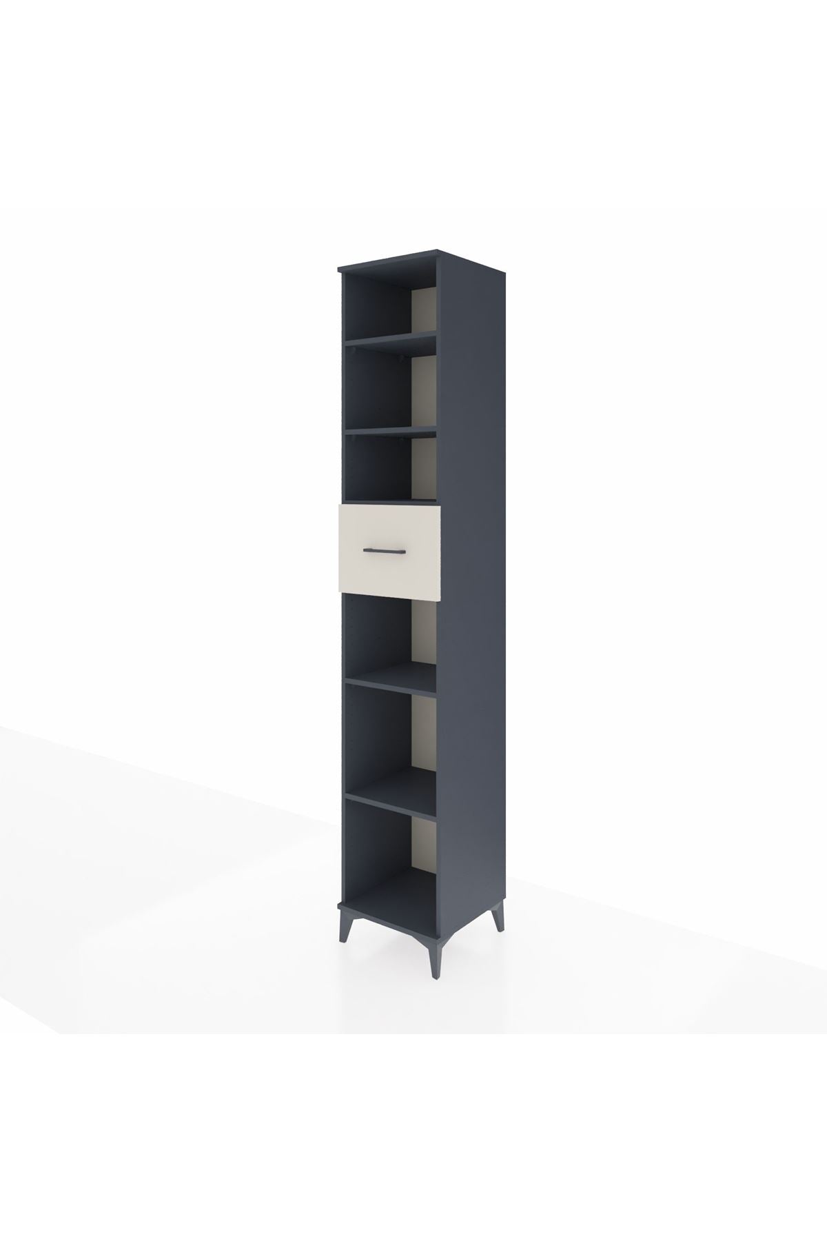 Hyperion Dolap 5 Raflı Tek Çekmeceli 44x44x243 Antrasit-Aytaşı