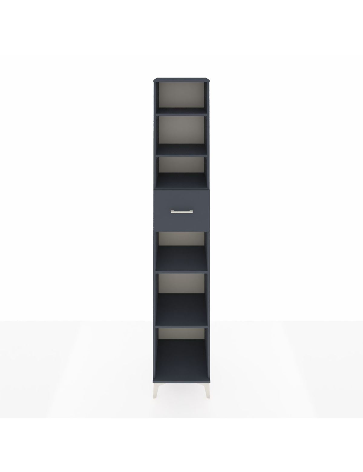 Hyperion Dolap 5 Raflı Tek Çekmeceli 44x44x243 Antrasit-Antrasit