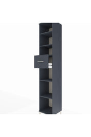 Hyperion Dolap 5 Raflı Tek Çekmeceli 44x44x243 Antrasit-Antrasit