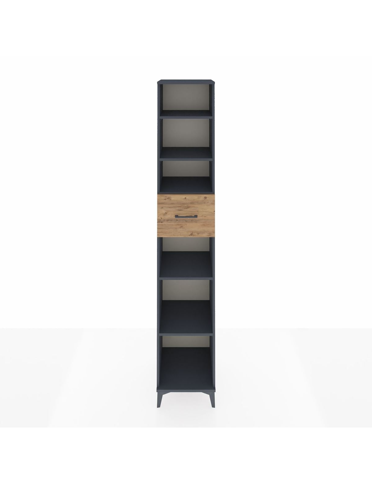 Hyperion Dolap 5 Raflı Tek Çekmeceli 44x44x243 Antrasit-Çam