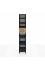 Hyperion Dolap 5 Raflı Tek Çekmeceli 44x44x243 Antrasit-Çam