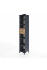 Hyperion Dolap 5 Raflı Tek Çekmeceli 44x44x243 Antrasit-Çam