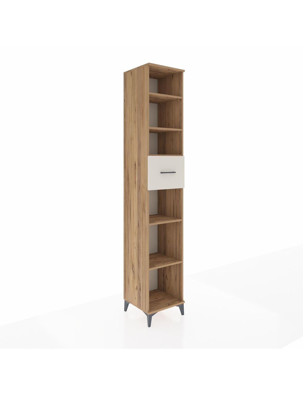 Hyperion Dolap 5 Raflı Tek Çekmeceli 44x44x243 Çam-Aytaşı