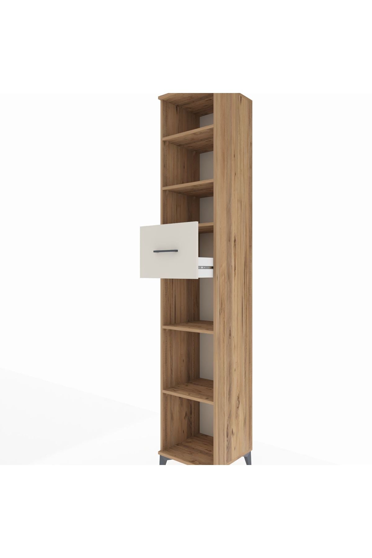 Hyperion Dolap 5 Raflı Tek Çekmeceli 44x44x243 Çam-Aytaşı