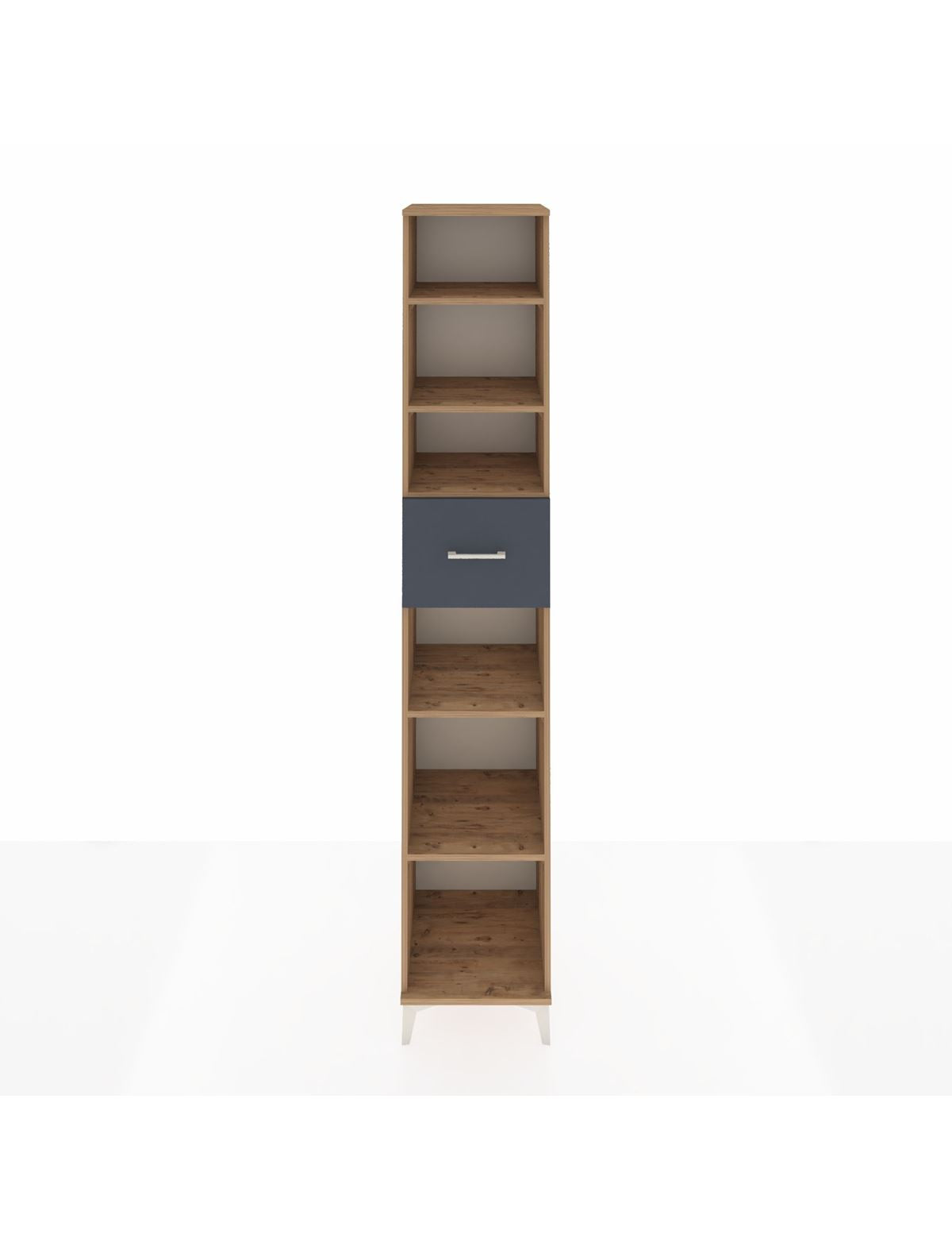 Hyperion Dolap 5 Raflı Tek Çekmeceli 44x44x243 Çam-Antrasit