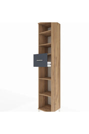 Hyperion Dolap 5 Raflı Tek Çekmeceli 44x44x243 Çam-Antrasit