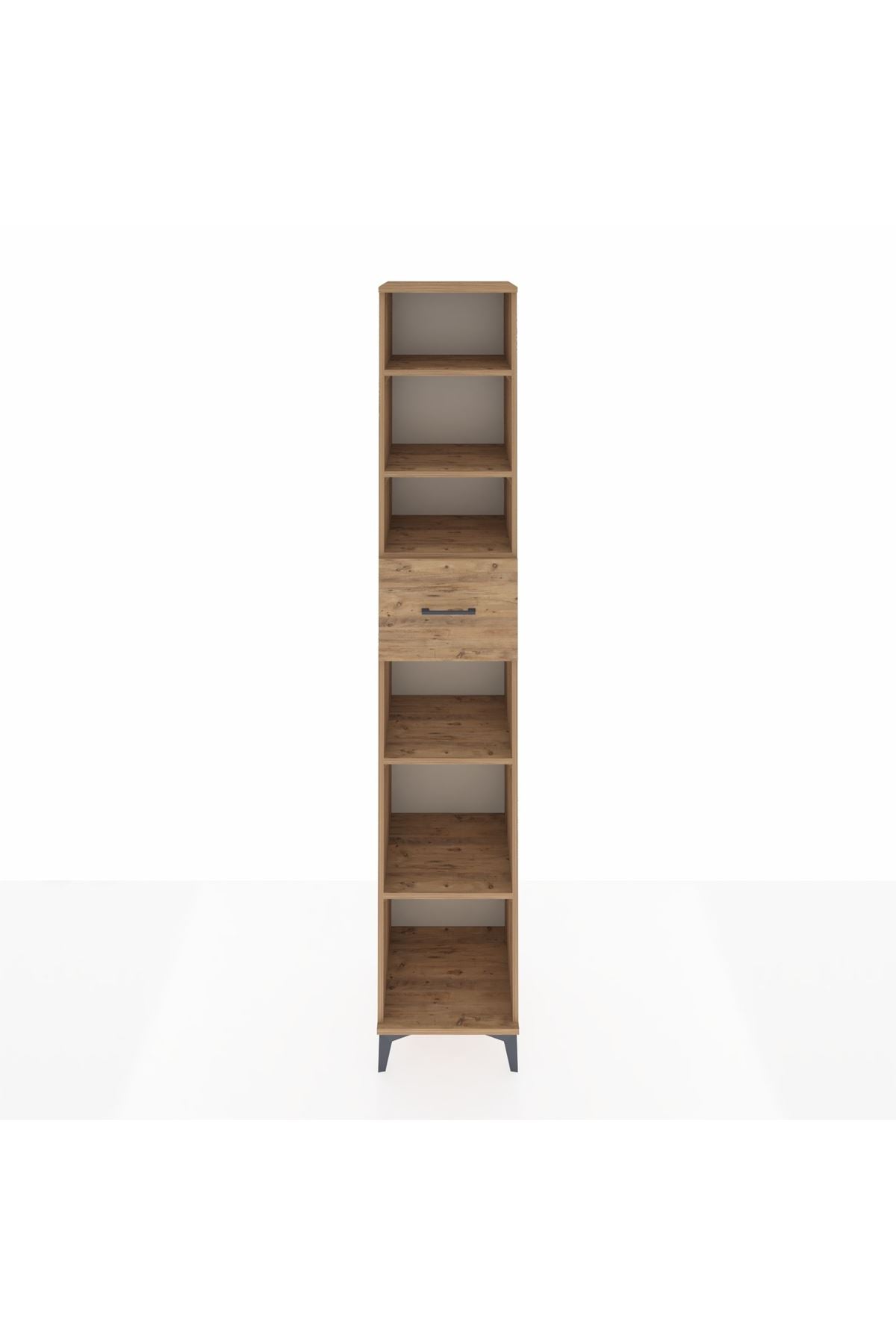 Hyperion Dolap 5 Raflı Tek Çekmeceli 44x44x243 Çam-Çam