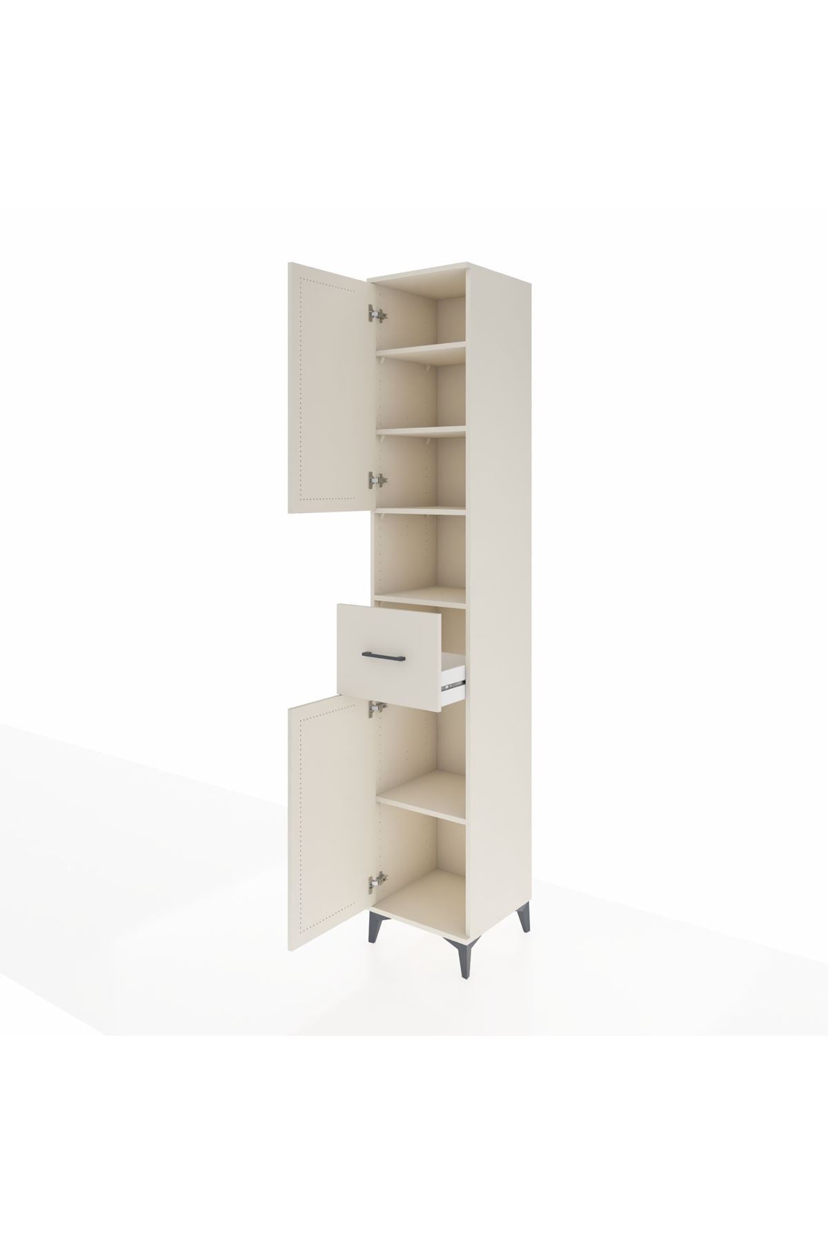 Hyperion Dolap 5 Raflı Tek Çekmeceli 2 Kapaklı 44x44x243 Aytaşı-Aytaşı